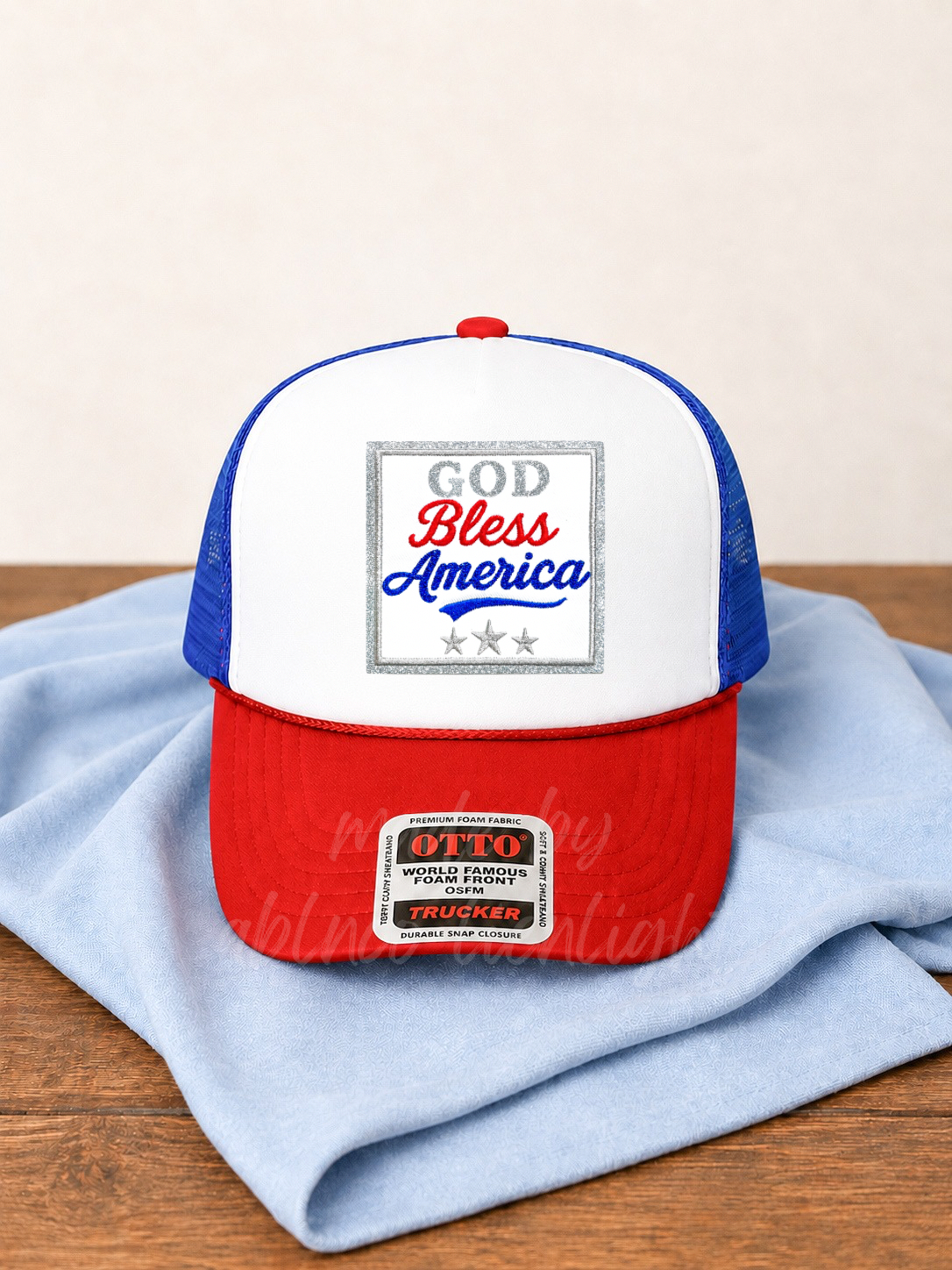 God Bless America 4th July Otto Trucker Hat