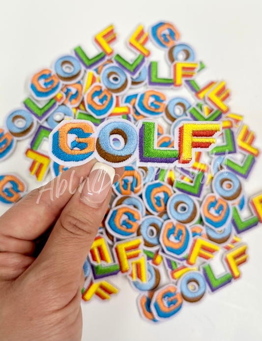 Retro Golf Wording Embroidery Patch