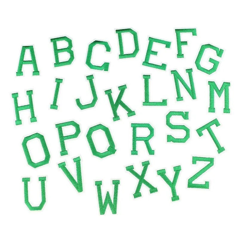 2” Green Letters Embroidery Patch