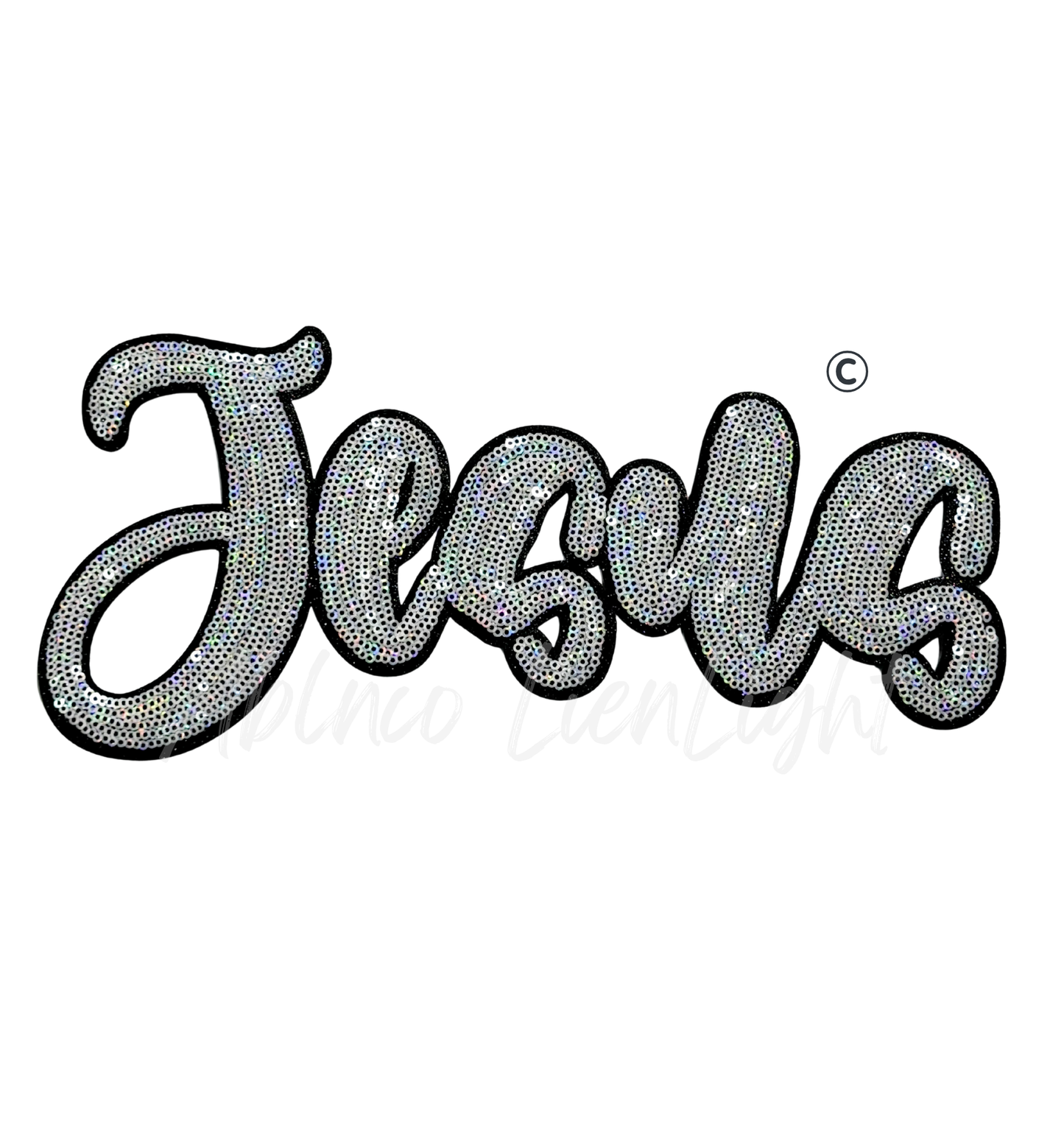 Jesus Easter Faith Sequin Patch - Large