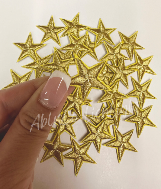 1” Gold Star Embroidery Patch