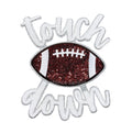 Touchdown Football Chenille Sequin Patch - Large