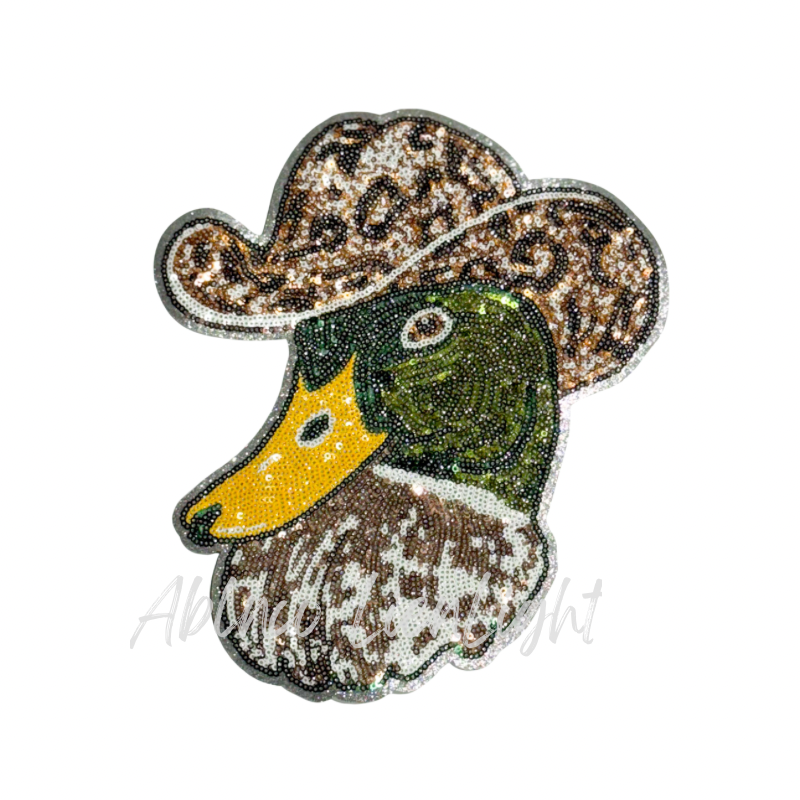 Western Mallard Duck Hunting Sequin Patch - Large