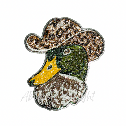 Western Mallard Duck Hunting Sequin Patch - Large