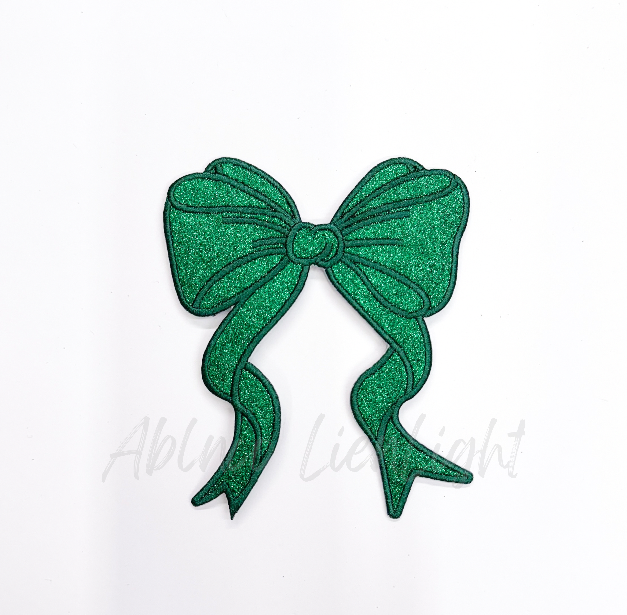Side Bows Glitter Patch