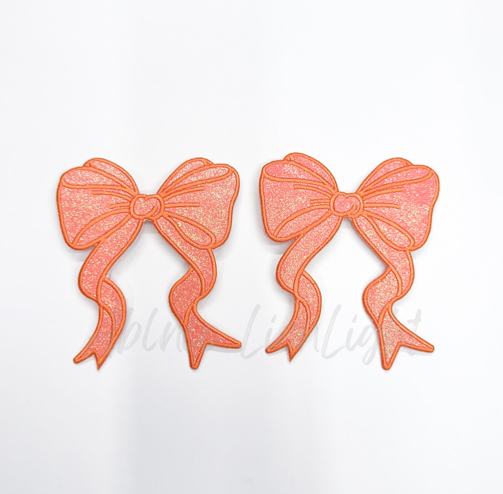 Side Bows Glitter Patch