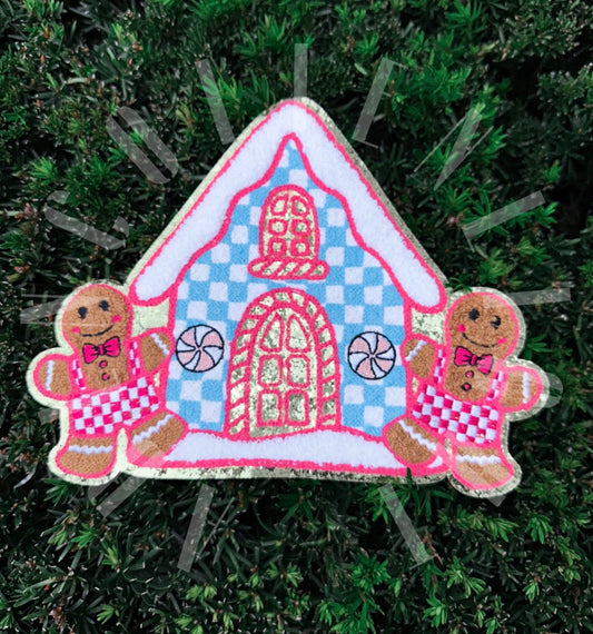 Checkered Gingerbread House Patch