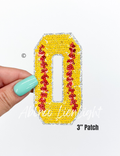 Softball Numbers Sequin Patch - Small