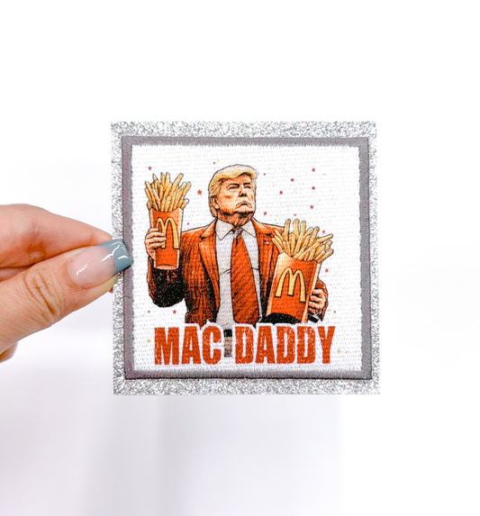 Mac Daddy Trump Embroidery Glitter Patch