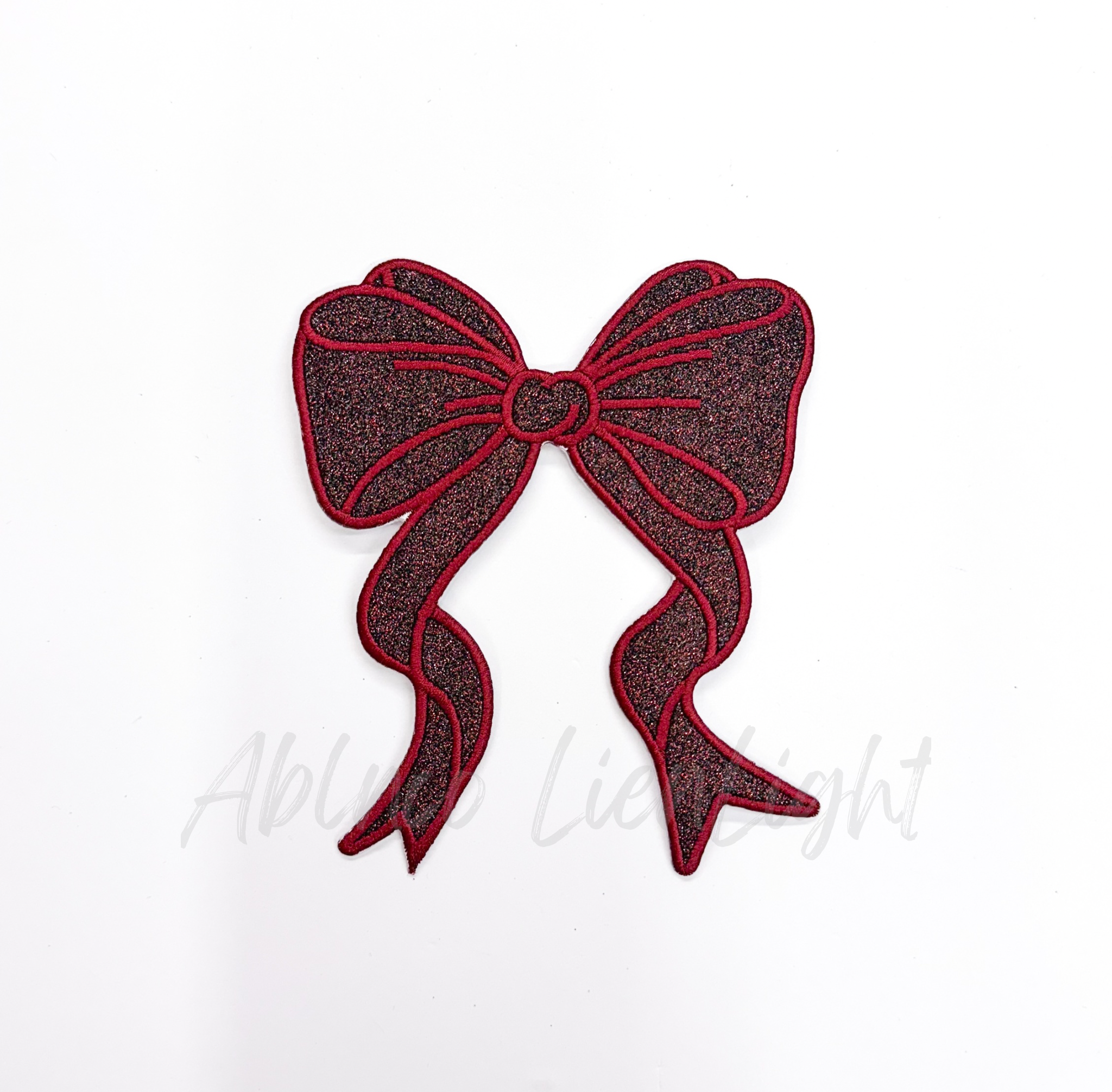 Side Bows Glitter Patch