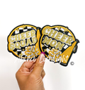 Gold Cheer Squad & Cheer Mom Glitter Embroidery Patch