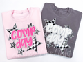 Comp Day Checkered Star Sequin Patch Shirt