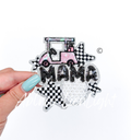 Golf Mama Checkered Star Sequin Patch - Small