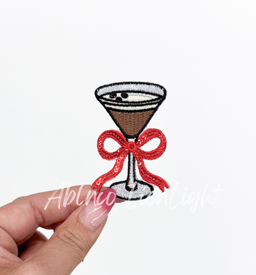 Espresso Martini Sequin Bow Patch