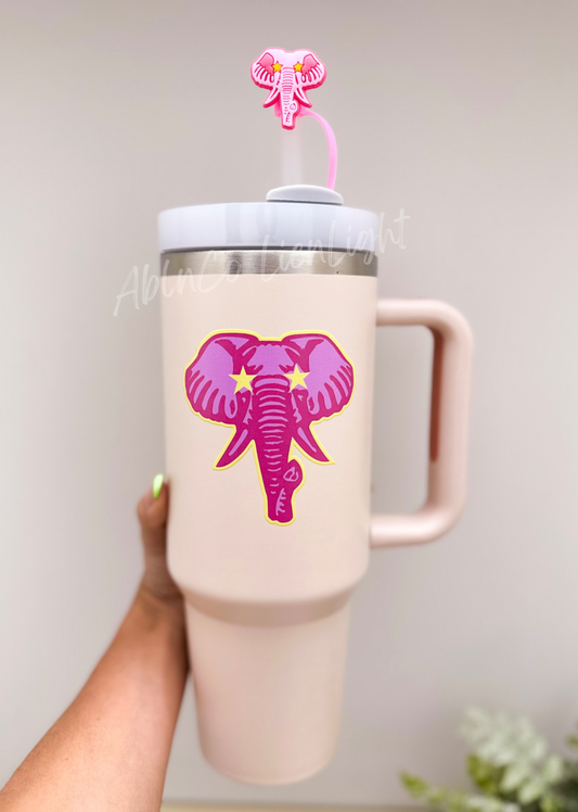 Preppy Pink Mascot™ Elephant 40oz Quencher Tumbler