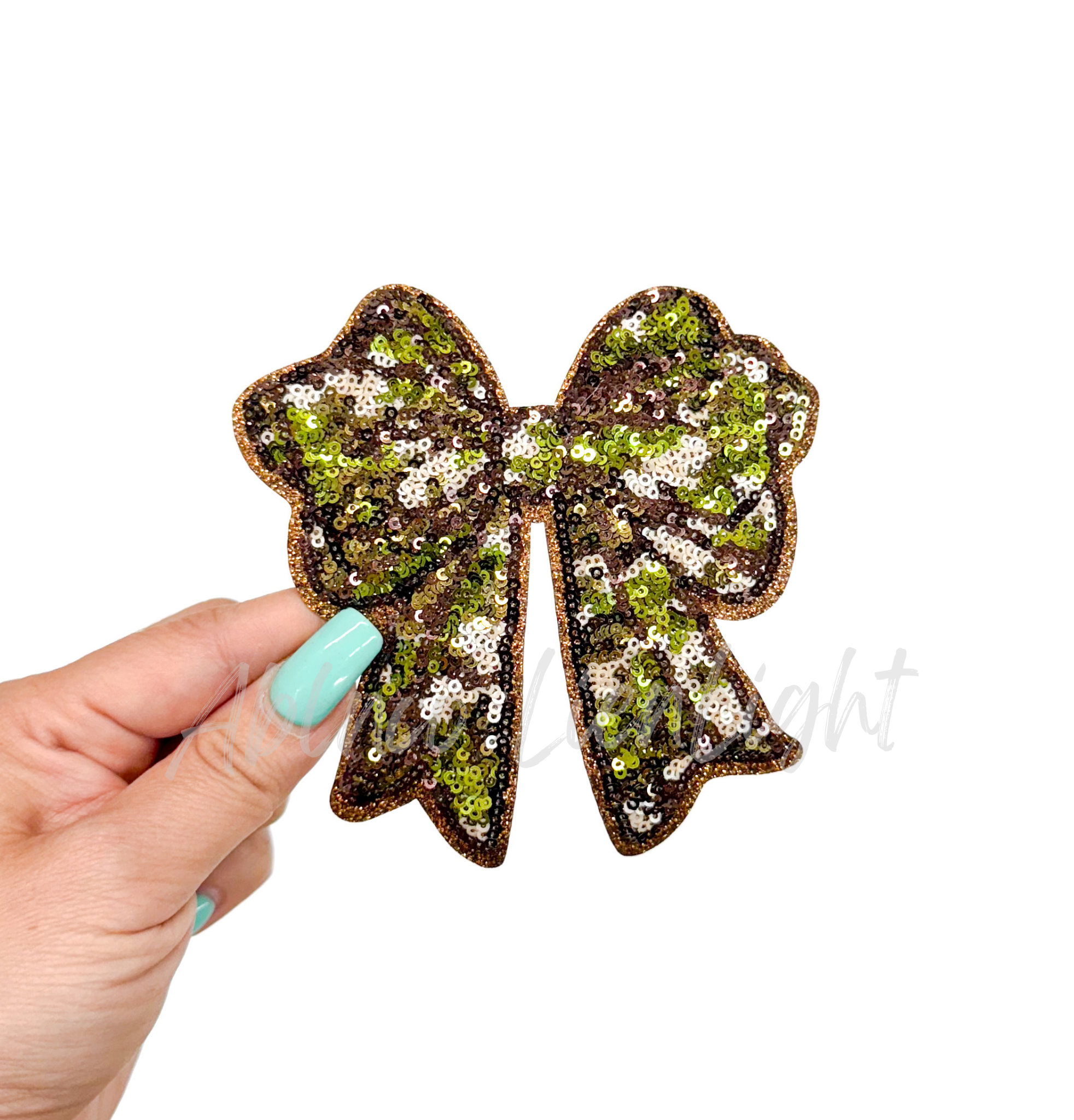 Camo Bow Hunting Sequin Patch - Small