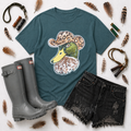 Western Mallard Duck Hunting Sequin Patch Tshirt