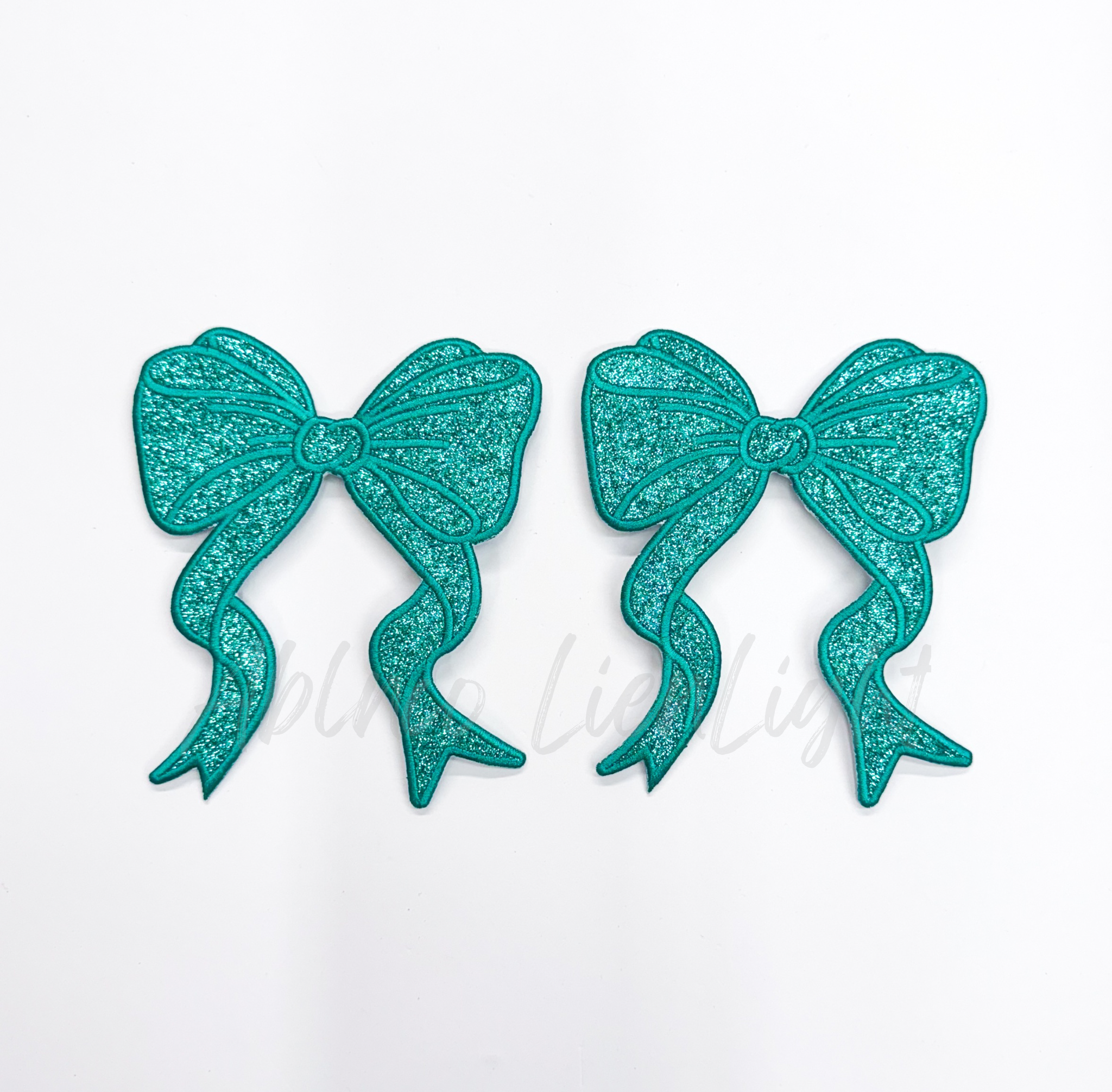 Side Bows Glitter Patch