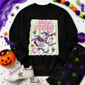 Just A Witchy Goose Halloween Sequin Patch Sweatshirt