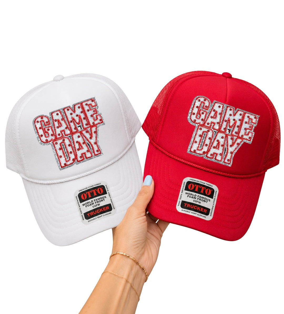 Red Polka Dots Game Day Sequin Patch - Small