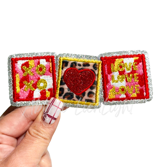 Postage Stamps Sequins Valentines Day Patch - Small