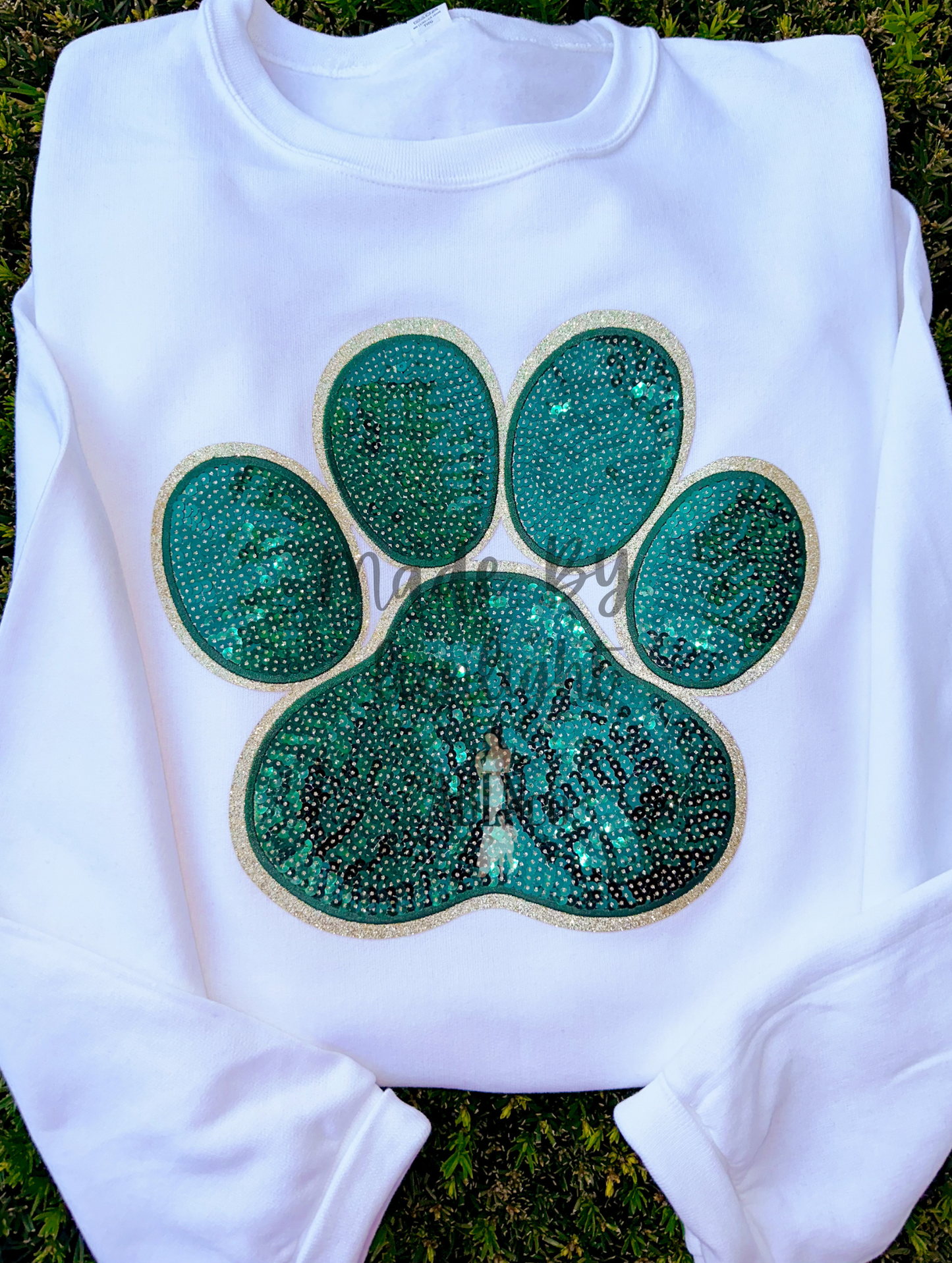 Paw Print Sequin Sweatshirt