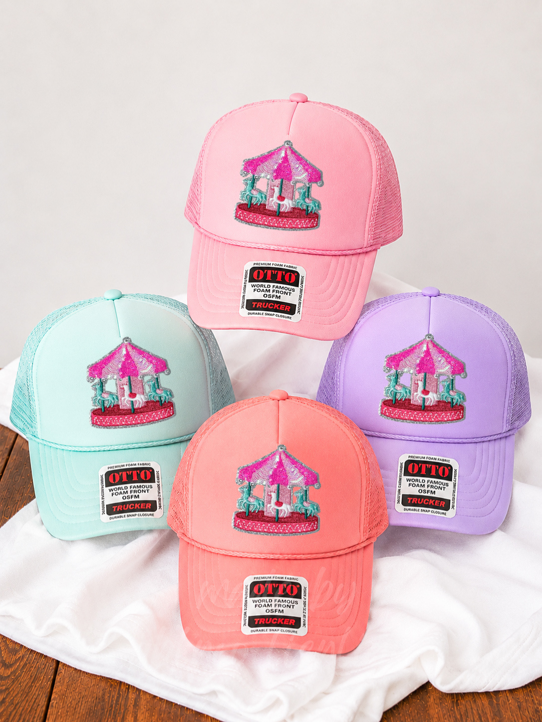 Merry Go Round Fair Summer Patch Otto Trucker Hat