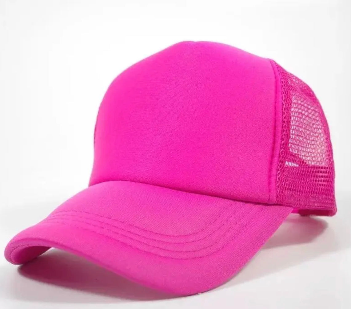 Preppy Pink Golf Cart Trucker Hat