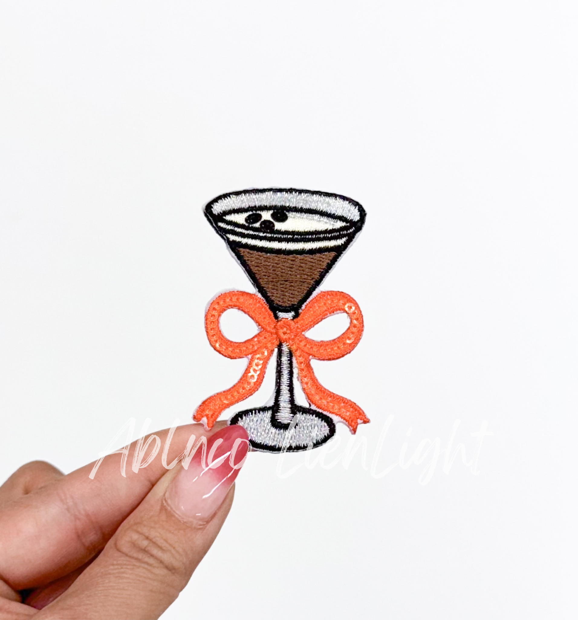 Espresso Martini Sequin Bow Patch