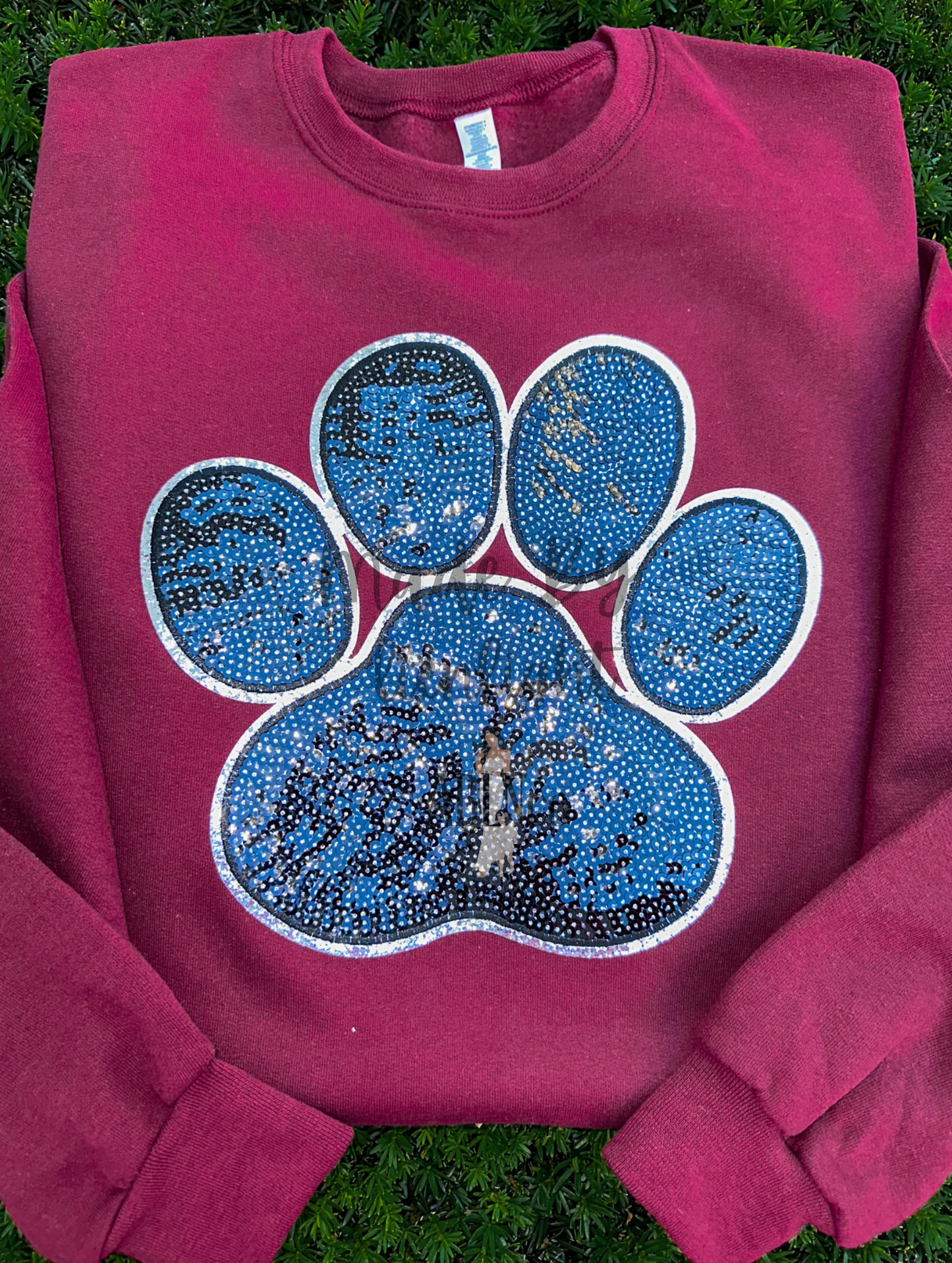 Paw Print Sequin Sweatshirt