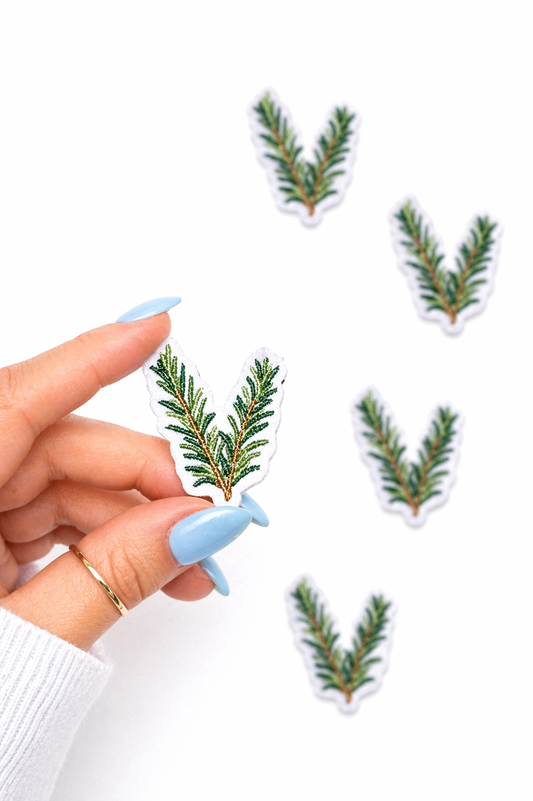 Mini Green Fern Plant Embroidered Patch