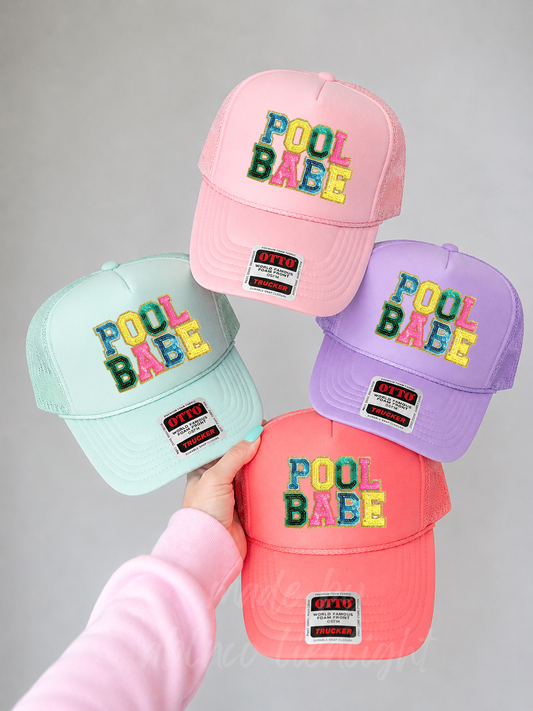 Sequin Pool Babe Summer Patch Otto Trucker Hat