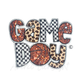Basketball Game Day Cheetah Checkered Sequin Patch - Large