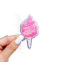 Pink Cotton Candy Food Sequin Patch