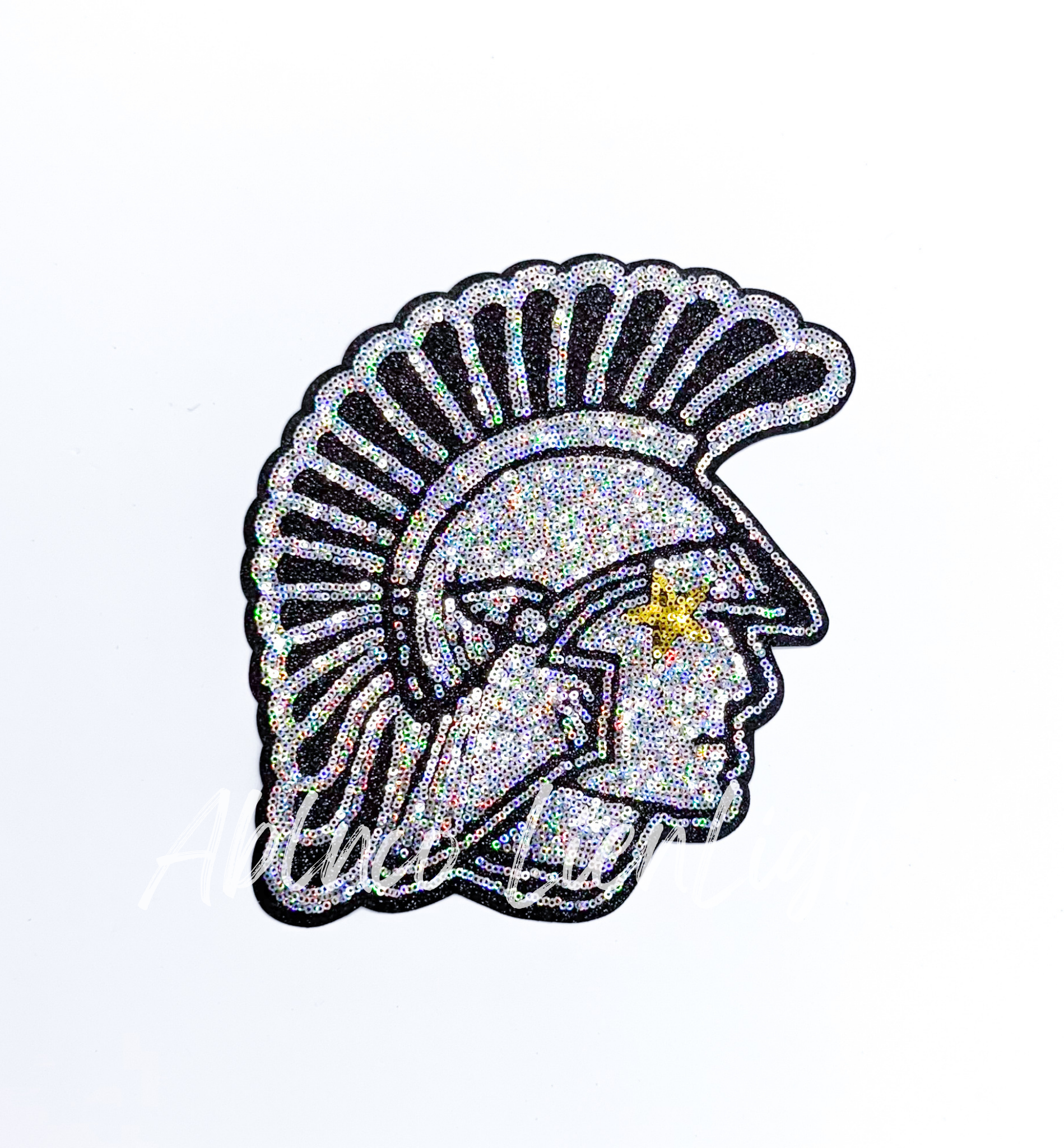Trojan Spartan Mascot Gameday Sequin Patch