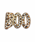 Cheetah Print Boo Halloween Sequin Patch - Large