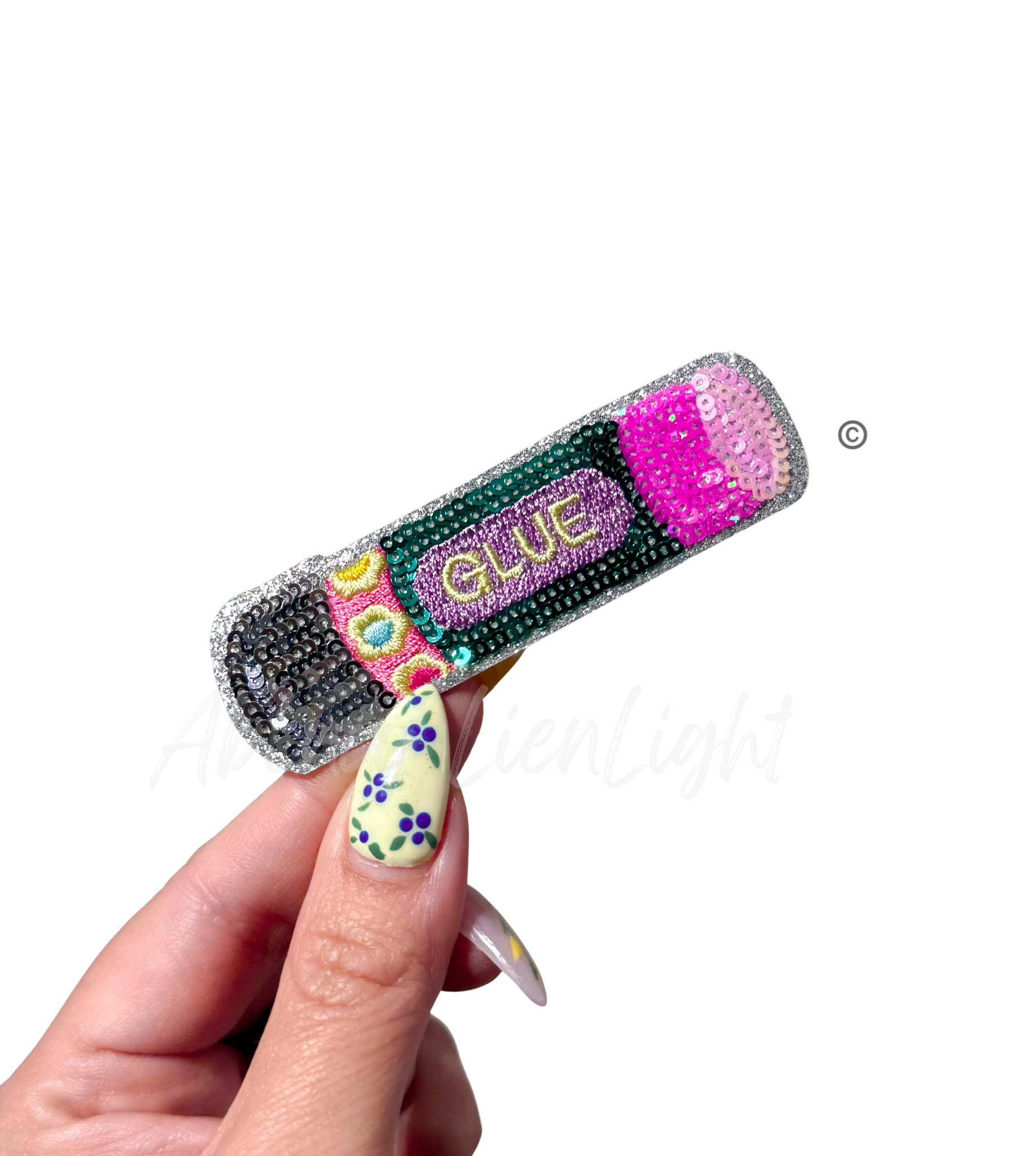 Glue Junk Journal Sequins Patch