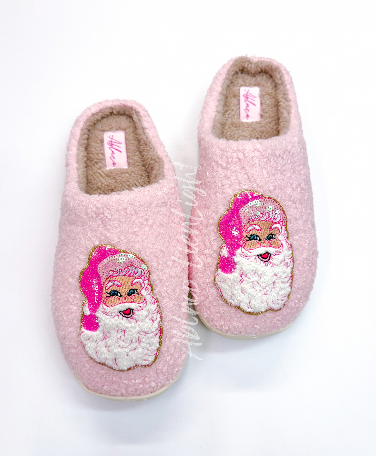 Custom Patch Solid Pink Slippers