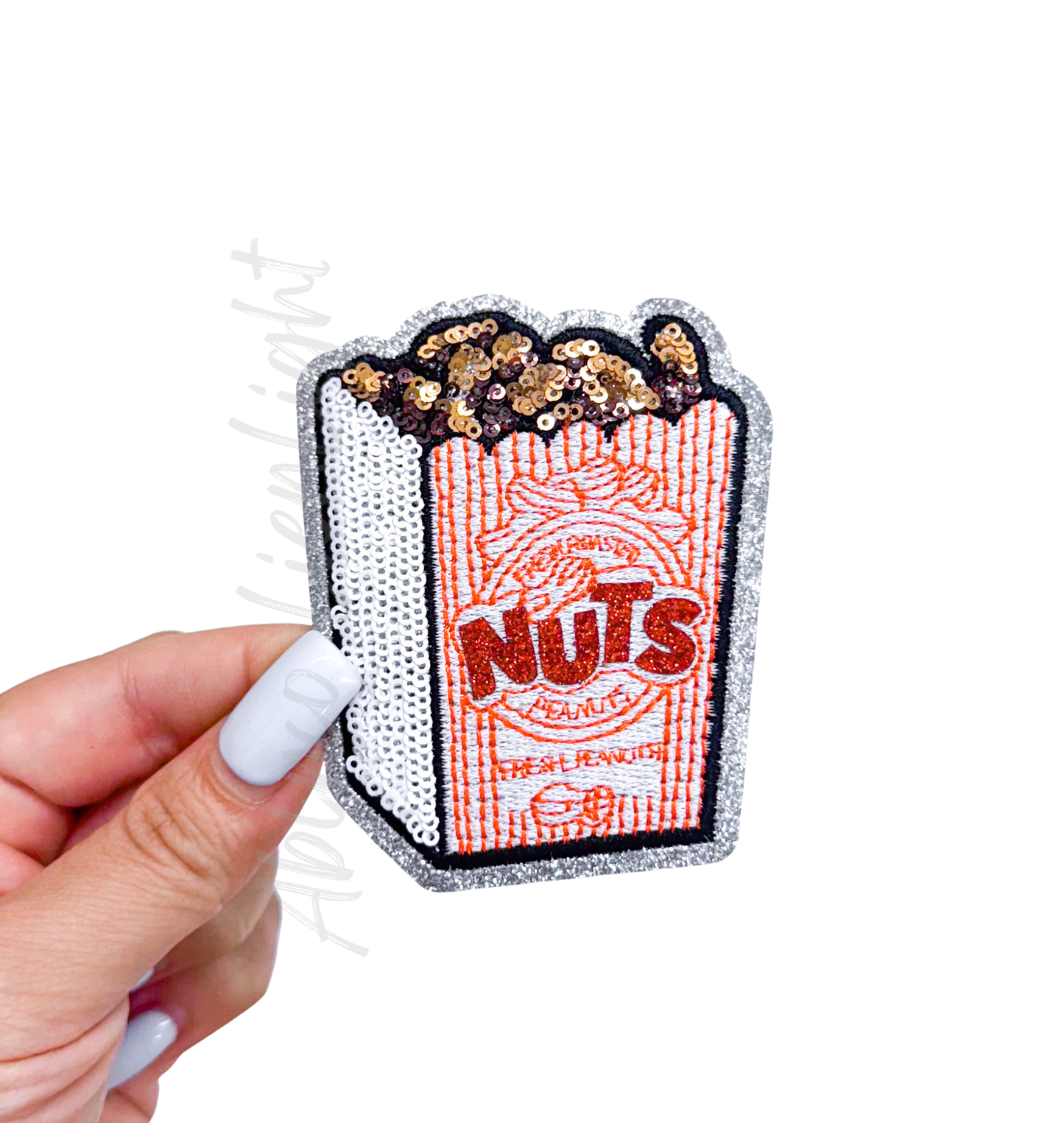 Ballpark Peanuts Food Sequin Patch