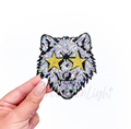 Wolf Mascot Gameday Sequin Patch - Small