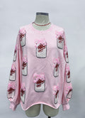 Sparkles Sequins Diet Dr Pepper Bow Pink Sweatshirt