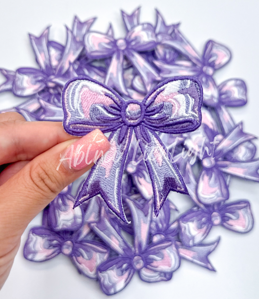 Purple Bow Patch