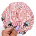 Pink Game Day Helmet Embroidery Patch