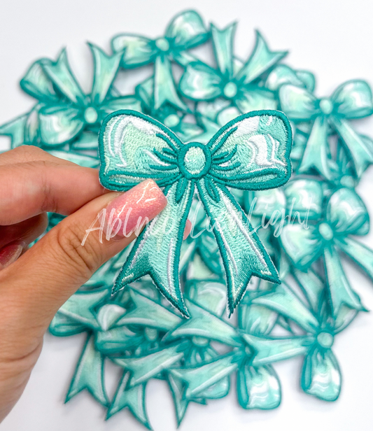 Turquoise Bow Patch