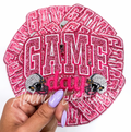 Hot Pink  Game Day Helmet Embroidery Patch
