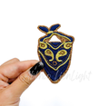Navy Bandana Glitter Embroidery Patch