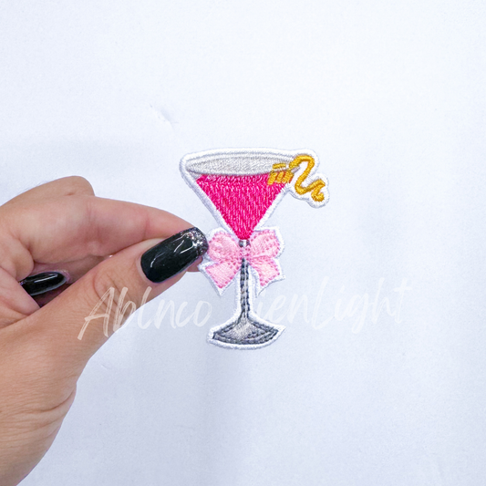 Cosmo Martini Glass Embroidery Patch