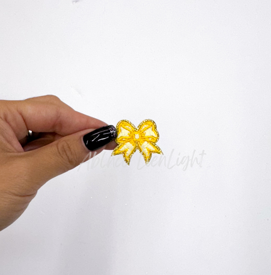 Yellow Mini Bow Patch