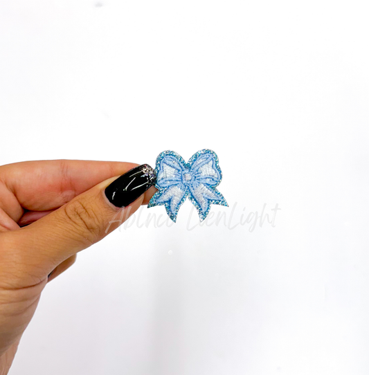 Light Blue Mini Bow Patch