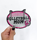 Volleyball Mom Glitter Embroidery Patch
